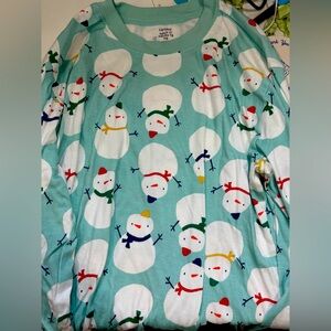 Carter's Pajamas - Snowman Print in BlueGreen Adult XL Unisex